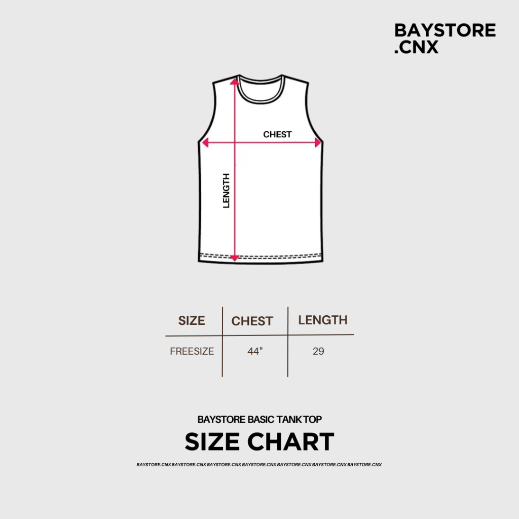 Baystore - Basic tank top เสื้อคอกลมแขนกุดสีพื้น