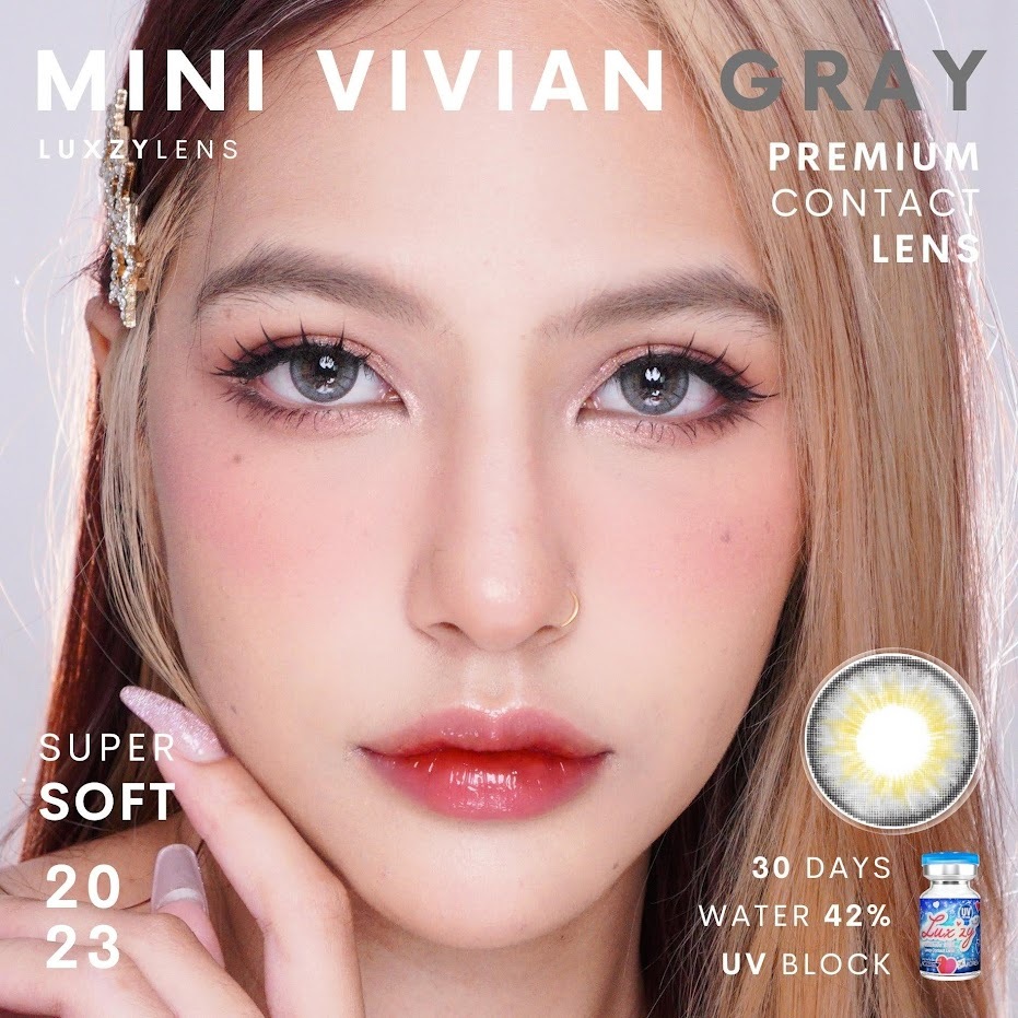 คอนแทคเลนส์ ขนาดมินิ Gray Mini Vivian (Luxzylens)