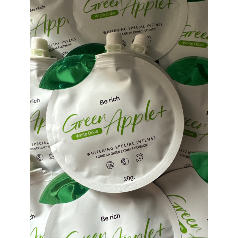 GREEN APPLE เซรั่มแอปเปิ้ลเขียวเข้มข้น BE RICH ขาย4ซอง