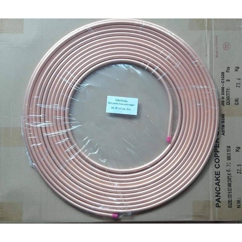 ท่อทองแดงprotubeเบอร์22หนา0.7mmยาว15m