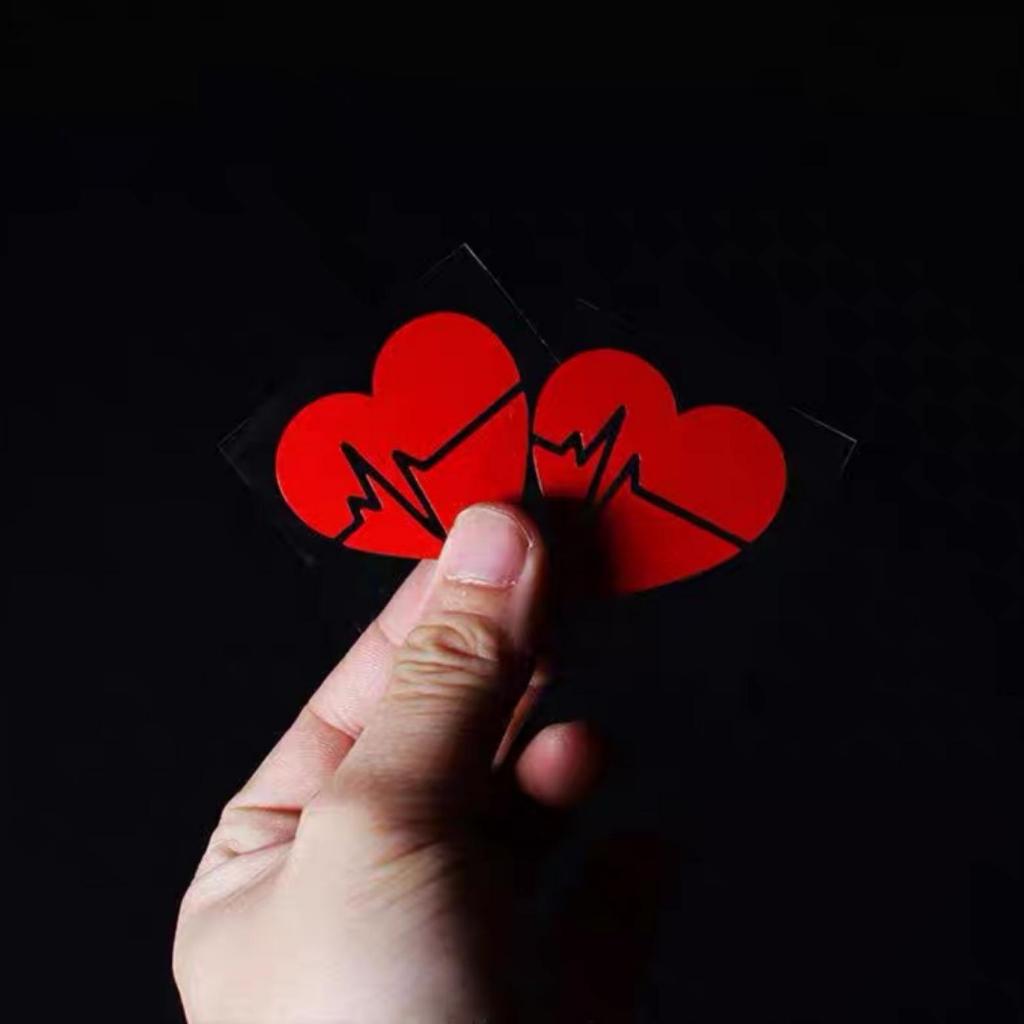 สติกเกอร์ติดรถ สวยเท่ๆ หัวใจ น่ารัก 1 เเพ็คมี 4 ชิ้น สติกเกอร์มีเอกลักษณ์ ดุดัน ลายใหม่ สินค้ามีพร้อมส่ง - รูปที่ 5