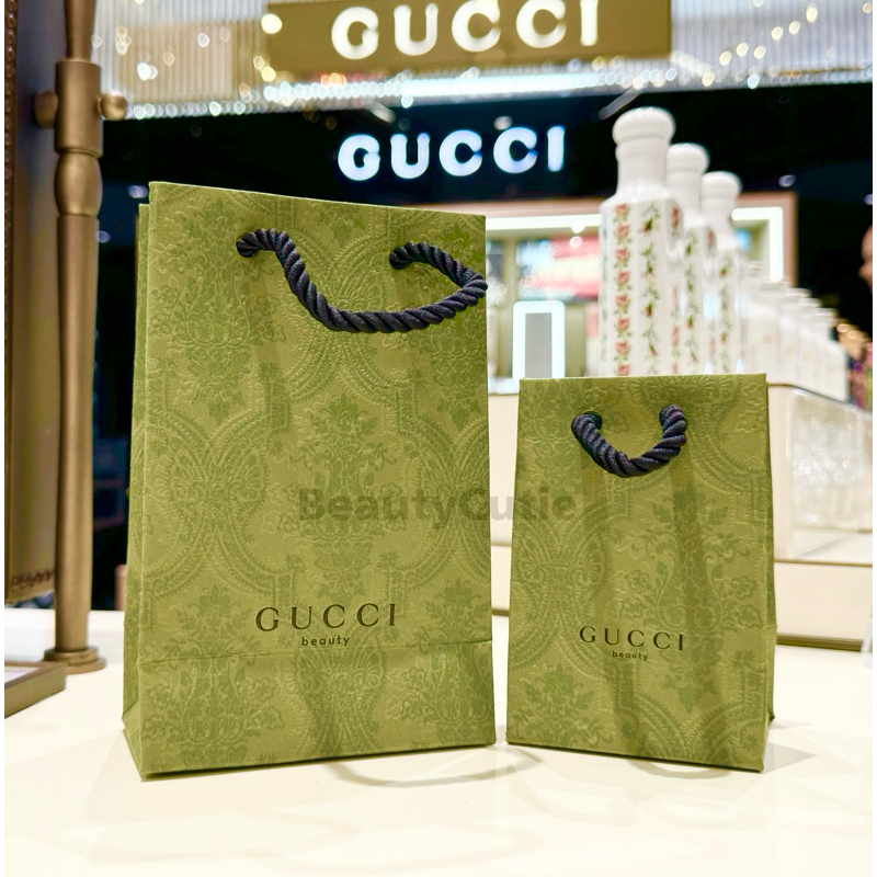 🌟ถุงกระดาษ Gucci สำหรับใส่ ลิปสติก / บลัชออน / แป้ง / น้ำหอม🌟แท้💯 จาก King Power