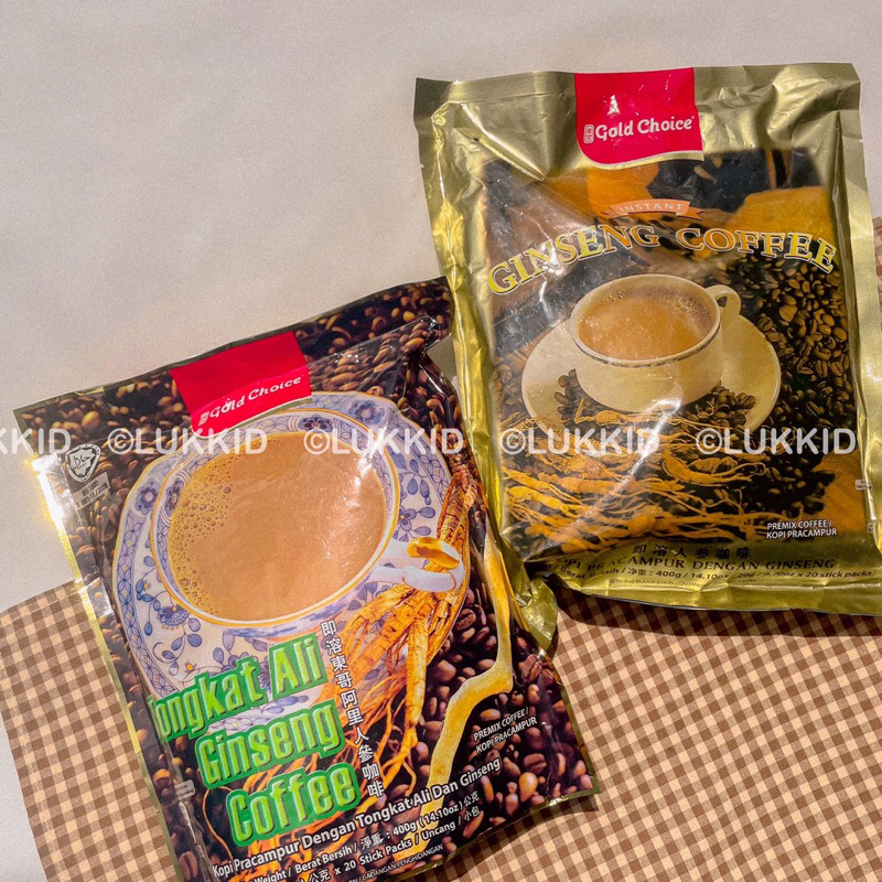 Gold Choice : Instant Ginseng / Tongkat Ali Ginseng Coffee Premix Coffee กาแฟโสมสำเร็จรูป