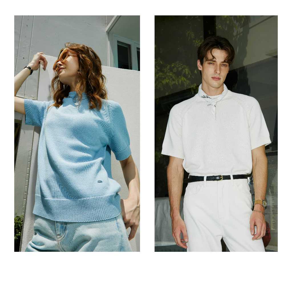 ané amber knitted tee เสื้อคอกลมไหมพรม ane.wear