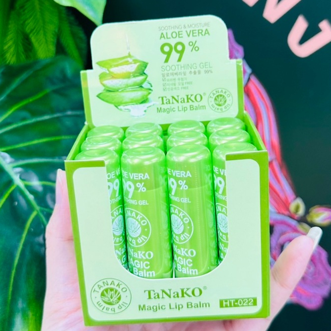 ลิปว่านหางจระเข้   Tanako Aloe Vera 99% Lip(ขายยกกล่อง12ชิ้นนะคะ)​10--