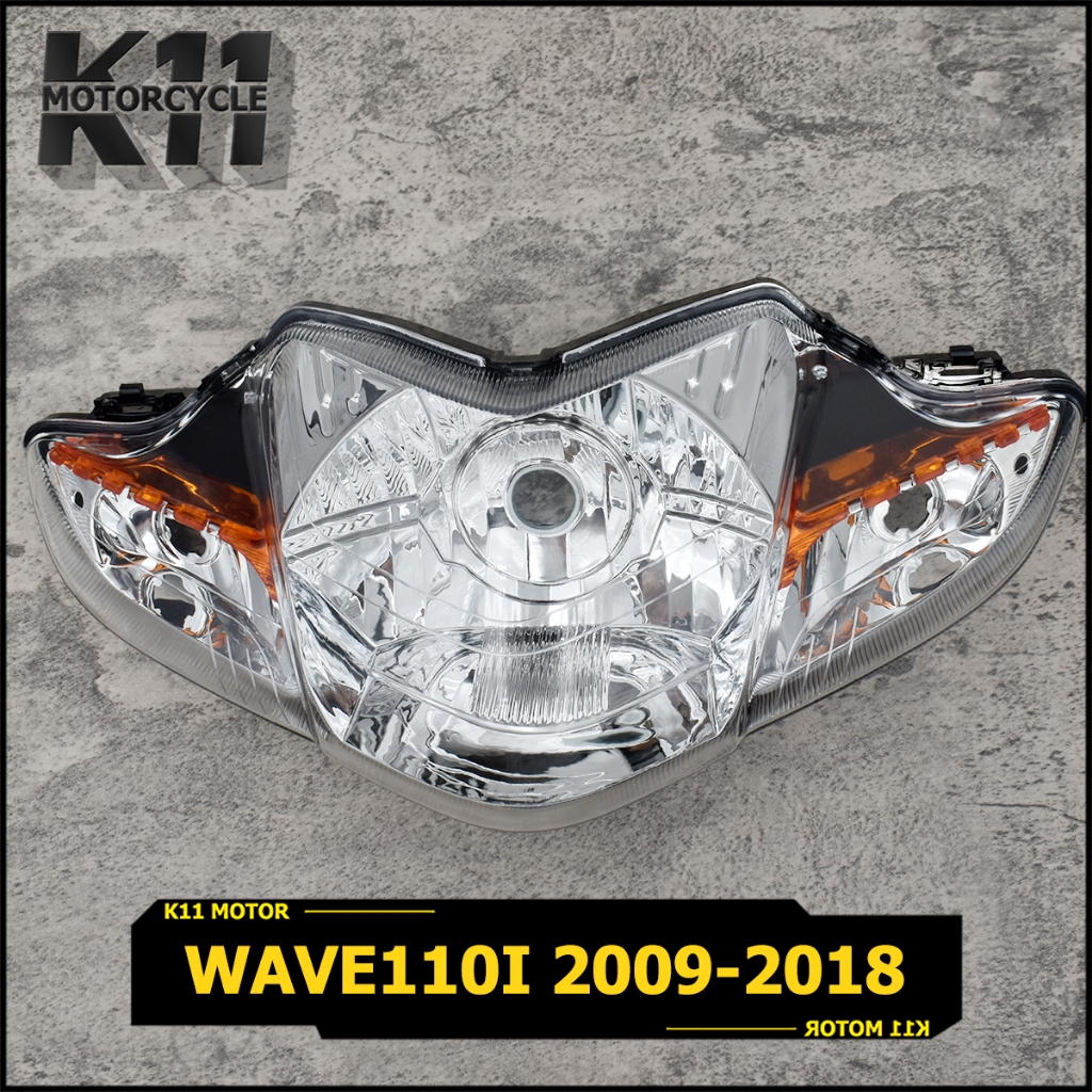 ไฟหน้าเวฟ110i โคมไฟหน้า wave110i 2009-2018 จานฉานเดิม ไฟหน้าเวฟ110ไอ สินค้ามาตรฐาน ตรงปก