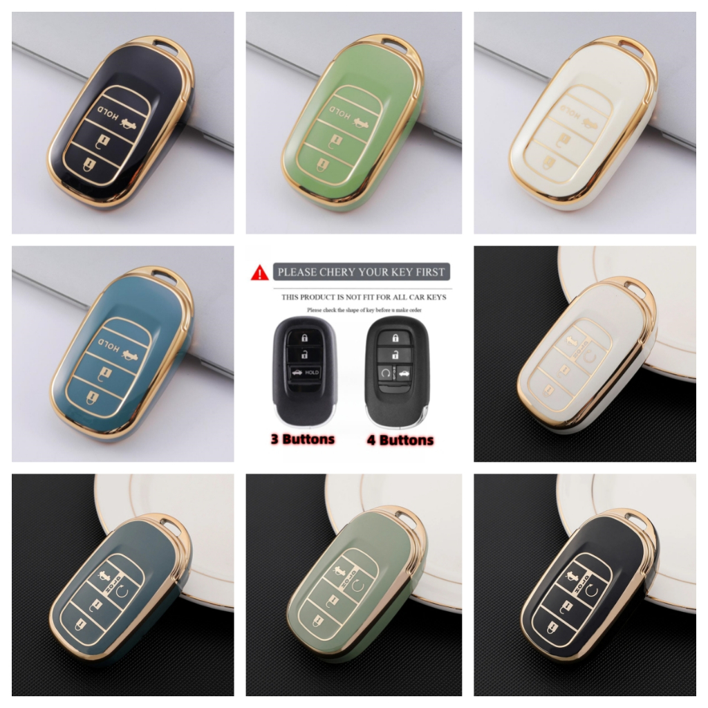 สำหรับ Honda HR-V CR-V CRV Civic Accord 2021 2022 2023 3/4 ปุ่ม TPU คีย์คาร์เคสเคส COVER AUTO