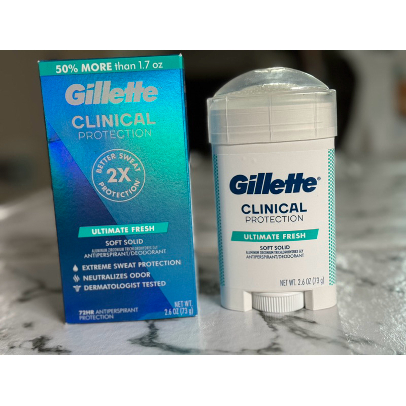 Gillette Clinical Antiperspirant and Deodorant 2.6oz (73g) Exp 07-2026