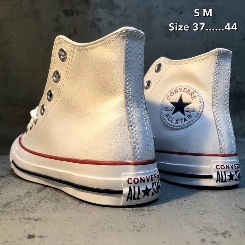 Converse All Star⭐ รองเท้าคอนเวิร์ส หุ้มข้อ หนังแท้100% มีเก็บเงินปลายทาง💸 พร้อมกล่อง+อุปกรณ์ ✅Size: