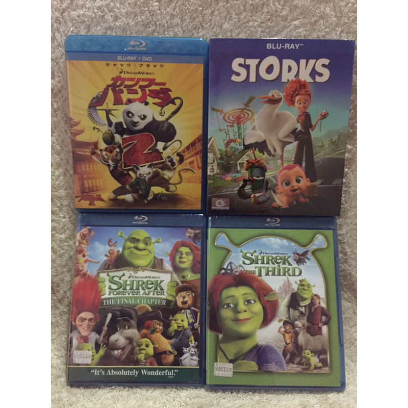 Blu-Ray Kungfu Panda2/ Storks  /Shrek Part 3,4 (4 Boxset) (Action/Comedy)(Shock Price).