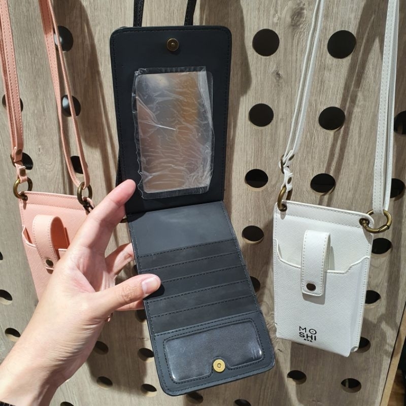 Phone bag แบรนด์ Moshi Ava โฟนแบ็ค เก๋ๆ ฟังค์ชั่นเพียบ ใส่โทรศัพท์ได้ ใส่การ์ดได้ ใส่บัตรได้ ใส่เหรียญได้ มีกระจก 👍