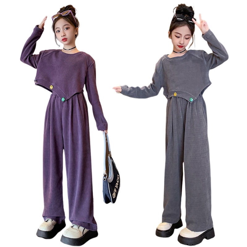 KIDSZONE ชุดเซ็ตเด็ก เสื้อแขนยาว+กางเกงขายาว เอวยางยืด รุ่น A1151