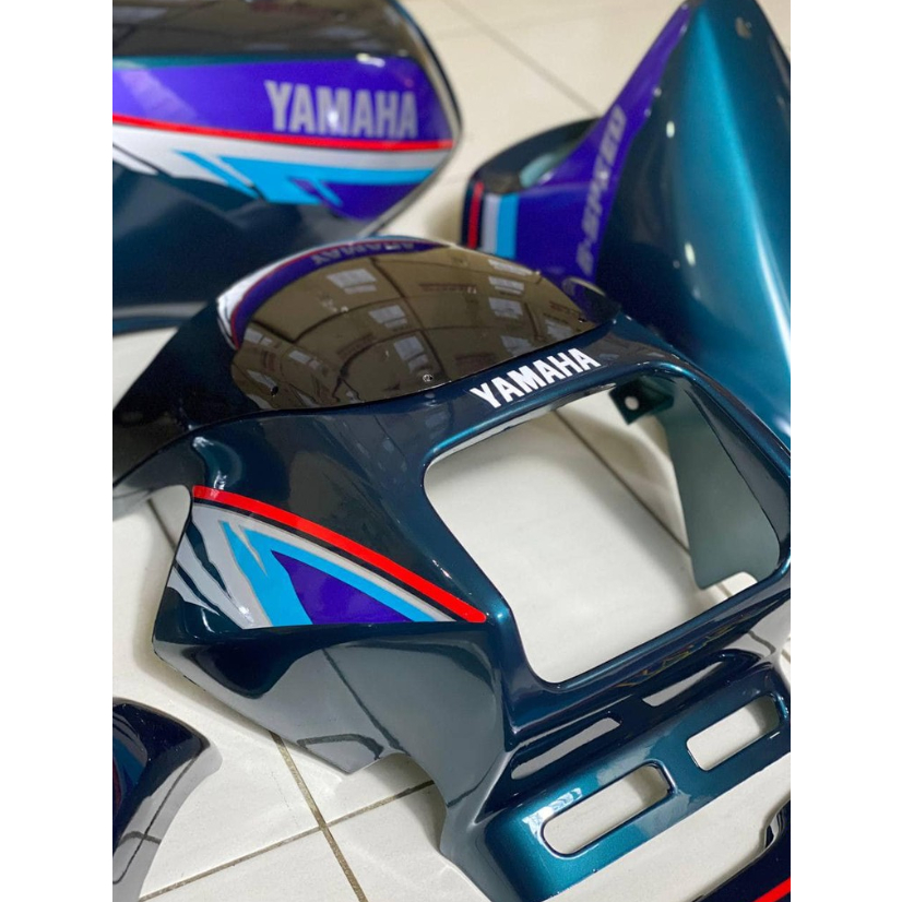 ชุดสี RXZ สีเงาตามรูป (แถมสติ๊กเกอร์,ถังน้ำมัน) BLUE