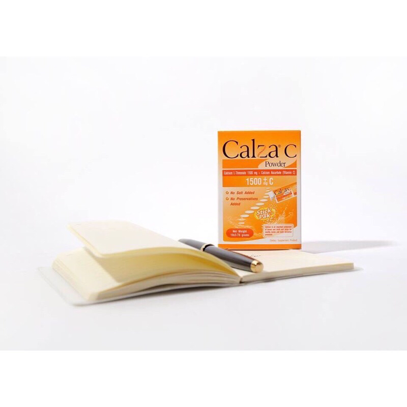 พร้อมส่ง ! แคบซ่า ซี พาวเดอร์ 1500 mg( Calza C Powder) แคลเซียม แอลทรีโอเนต ผสมวิตามินซี