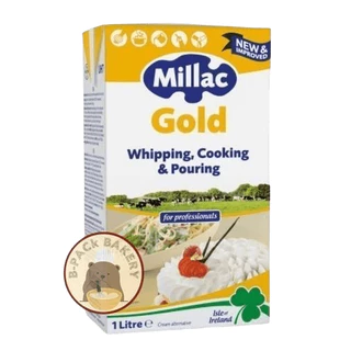 (ห้ามเข้าฟริส)(กล่องเหลืองมิลแลค)(ส่งด่วน)(ส่งเย็น)มิลแลค โกลด์ วิปปิ้งครีม Millac Gold Whipping Cream 1ltr