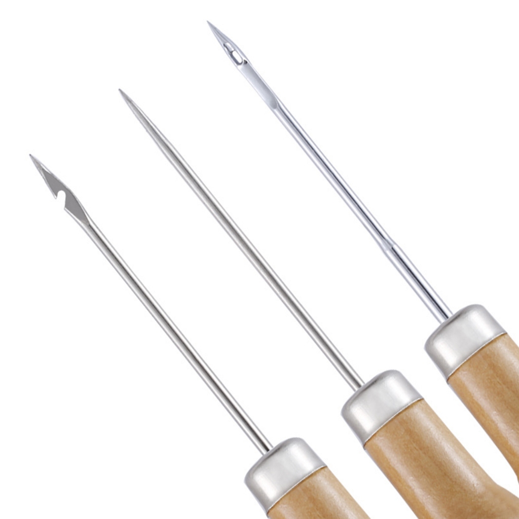 เข็มซ่อมรองเท้า งานฝีมือหนัง เจาะผ้าใบ เครื่องมือเย็บผ้า Sewing Awl - รูปที่ 6