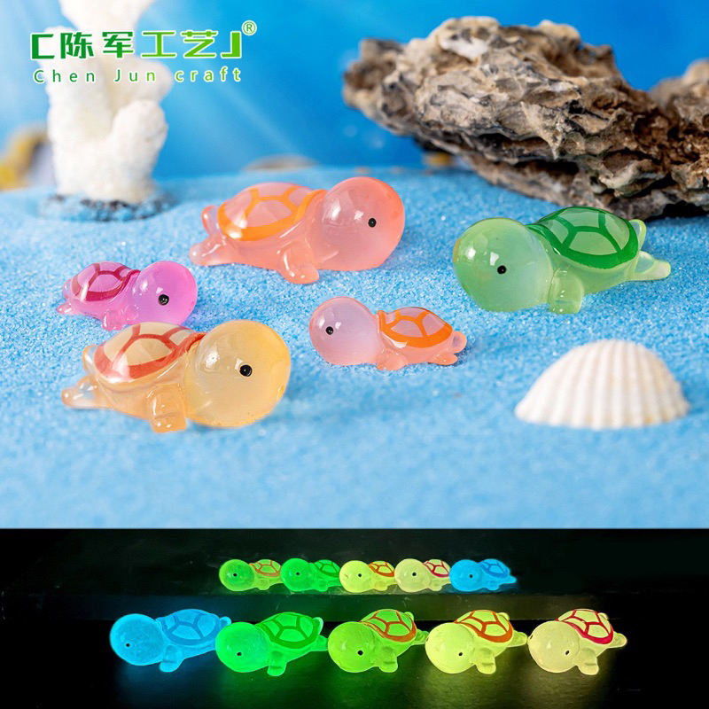เต่าเรซิ่น เรืองแสง ตุ๊กตาเรืองแสง ตกแต่ง ตกแต่งสวนราคา1ชิ้น