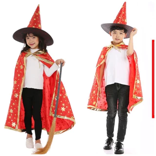 พร้อมส่ง ฮาโลวีนเสื้อคลุมเด็ก+หมวก