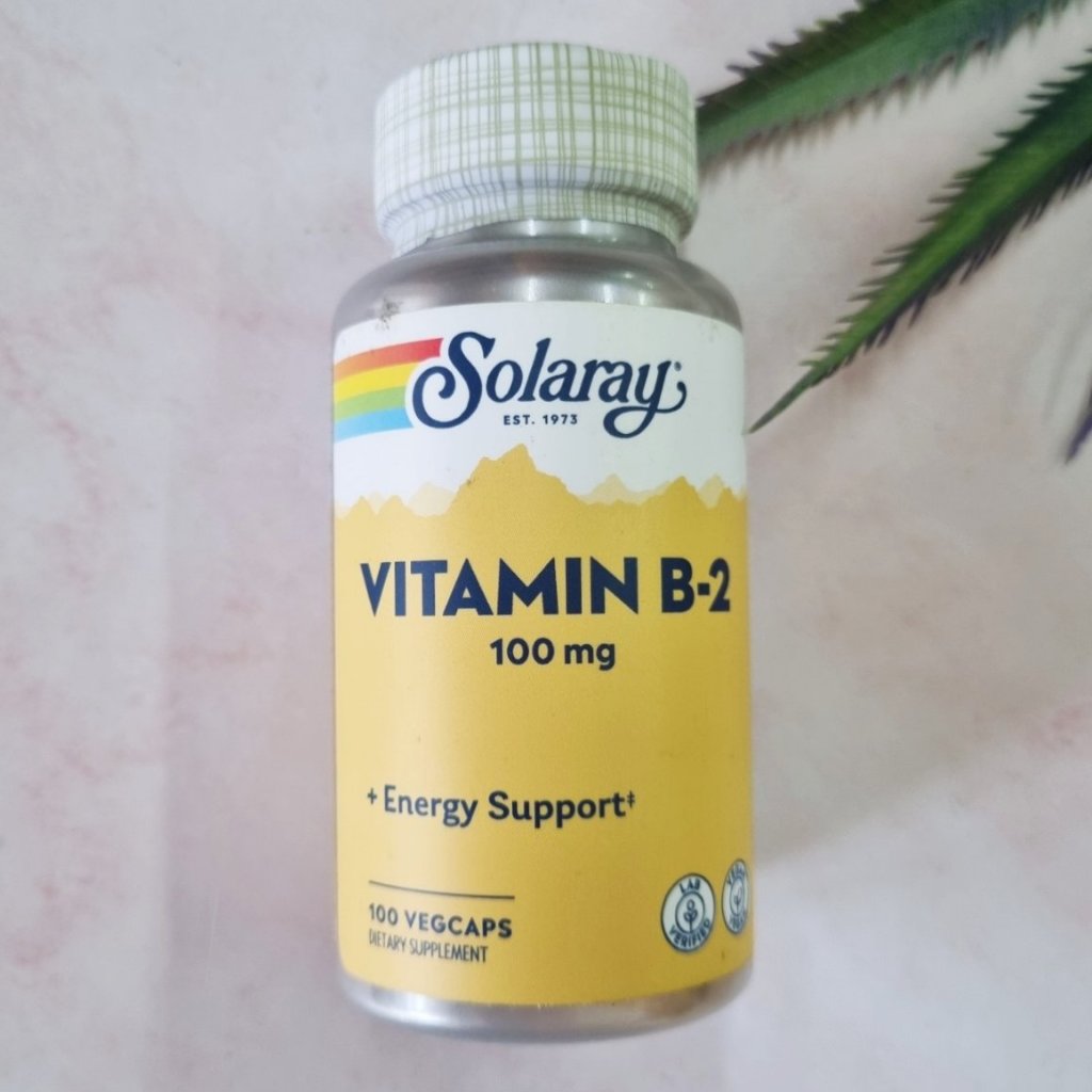 [Solaray®] Vitamin B-2, 100 mg 100 Vegcaps วิตามินบี