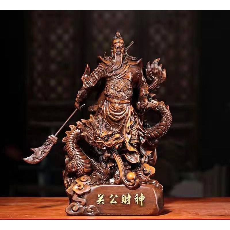 ☑☸Xianglong Guan Gong เครื่องประดับดึงดูดความมั่งคั่ง,ทาวน์เฮาส์,รูปปั้นกวนกง,บูชารูปปั้นพระเจ้า,Wu Wealth God,guan Yu,G