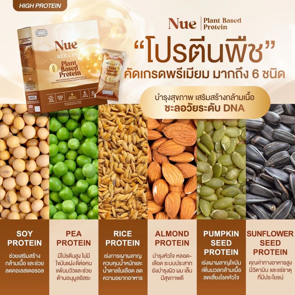 Nue (นูว์) โปรตีนจากพืช เกรดพรีเมียม และนวัตกรรมชะลอวัย ระดับ DNA thumbnail 5