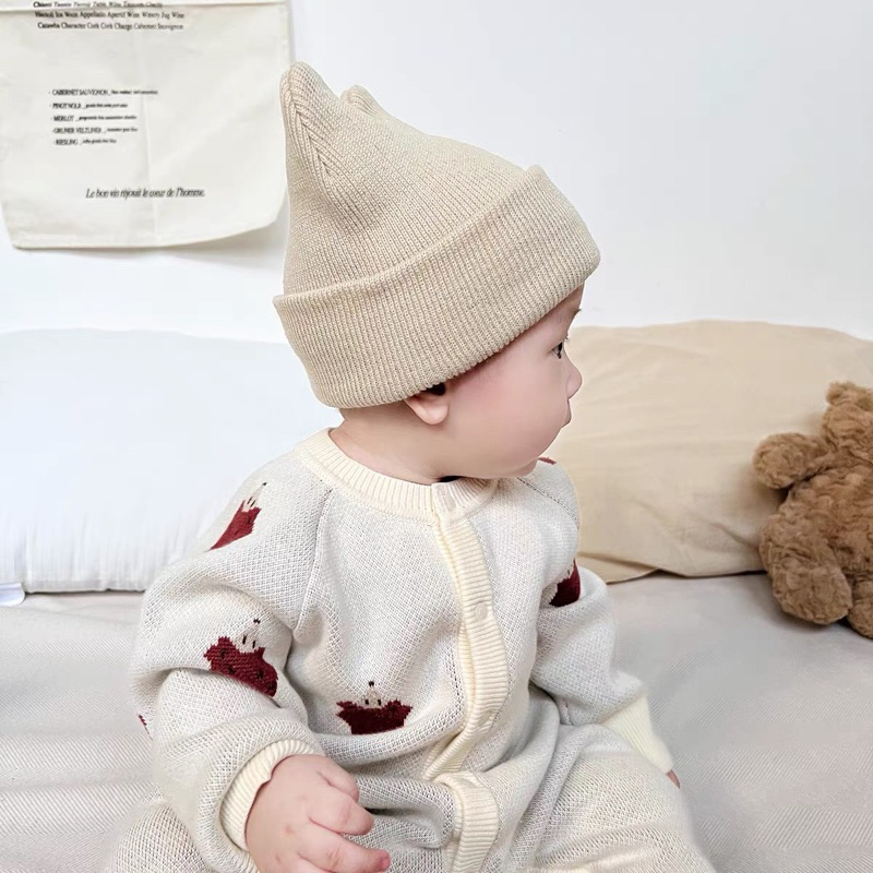 🇹🇭พร้อมส่ง🇹🇭หมวกไหมพรมนุ่มนิ่มรุ่นนุ้งBear - รูปที่ 2