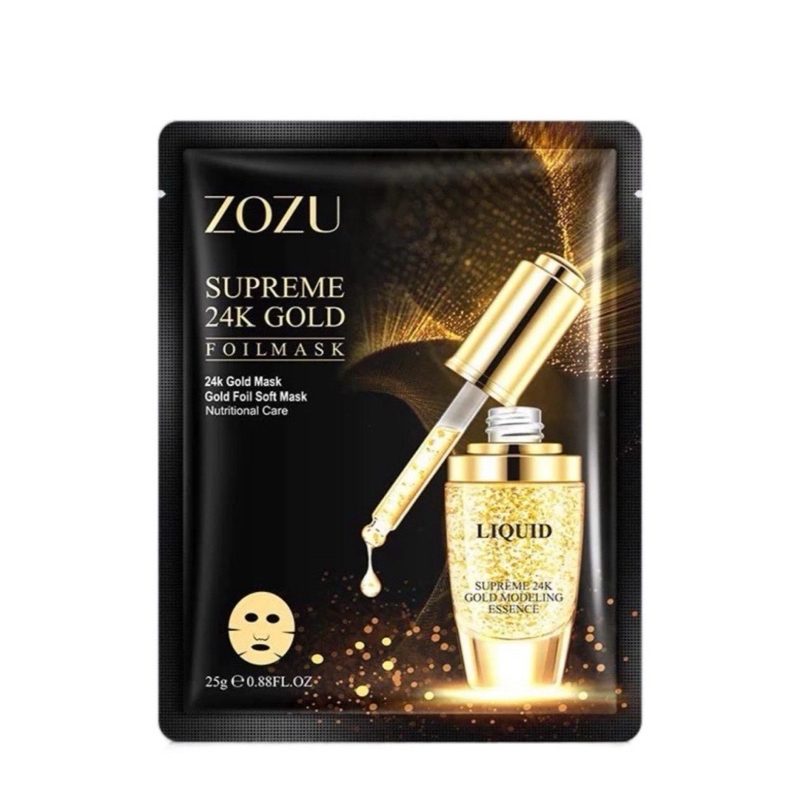 แผ่นมาสก์หน้าทองคำ Zozu Supreme 24k Gold Mask