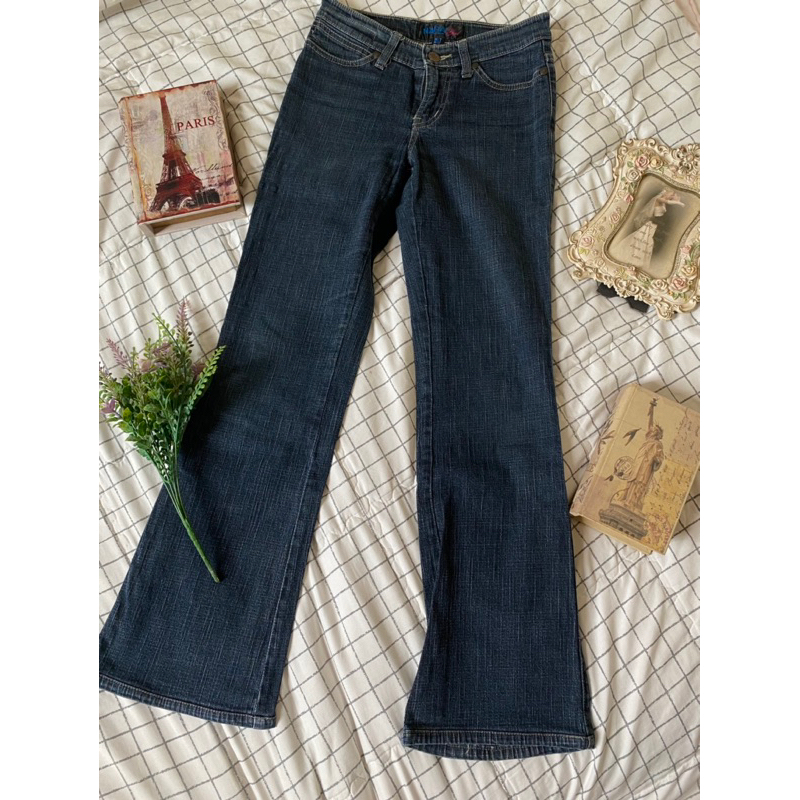 Hara กางเกงยีนส์ ยุค Y2K ของแท้ เนื้อผ้าดีมากไซด์ 27-30”