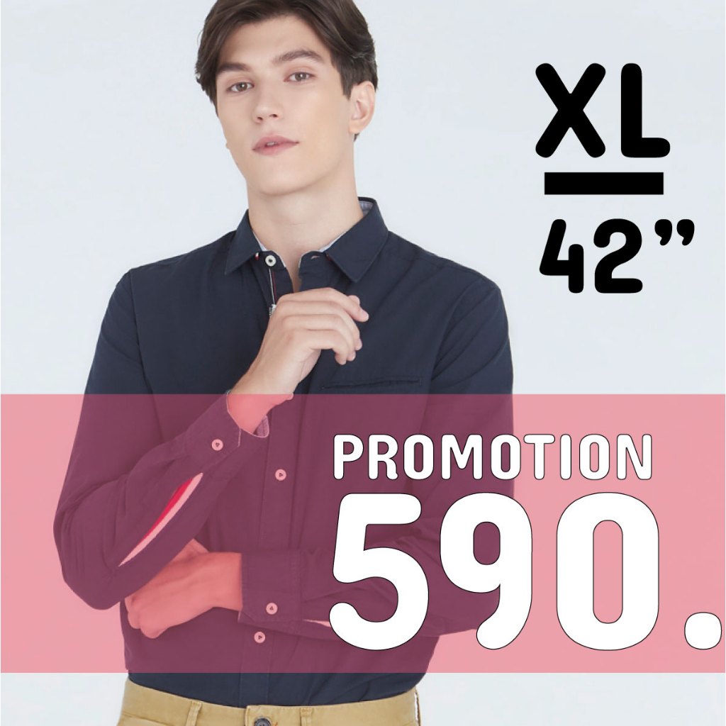 96Studio เสื้อเชิ้ตแขนยาว Size XL [ รอบอก 42" ] Promotion 590 บาท