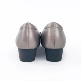 TREND รองเท้าหนัง PU หัวมน/รองเท้าทำงาน ส้น 3.5 CM. รุ่น OSAKA สี M.GUN | รองเท้าคัทชูผู้หญิง