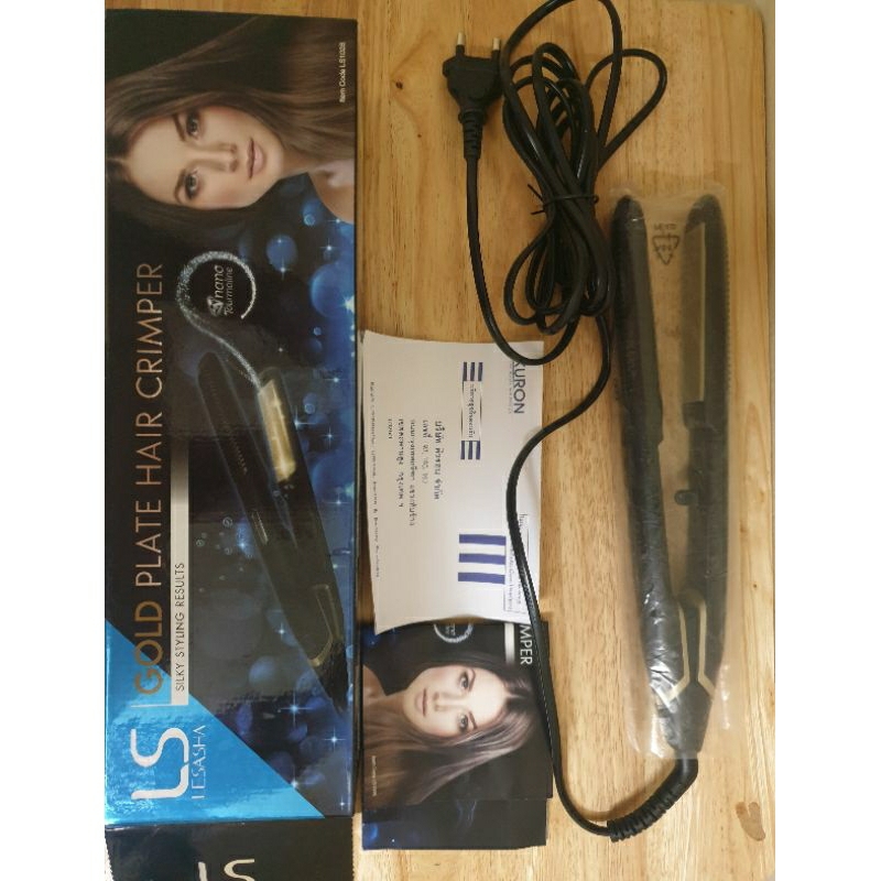 ***มือสอง มีกล่อง &ใบรับประกัน สภาพใหม่มาก *** LESASHA GOLD Plate Hair Crimper รุ่น LS1511 (LS1028) 