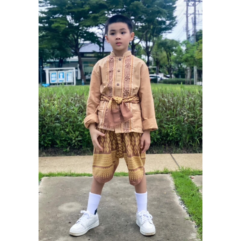 #ชุดพื้นเมืองเด็กชาย #ชุดผ้าฝ้ายเด็กชาย #ชุดไทยเด็ก #ชุดไทยประยุกต์ #เสื้อพื้นเมืองแขนยาว #ชุดพื้นเมืองใส่ไปโรงเรียน