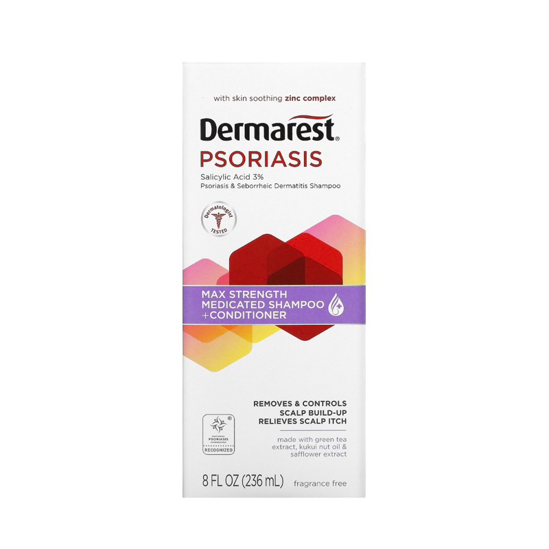 ของแท้100% แชมพูขจัดรังแค Dermarest shampoo + conditioner 246ml.
