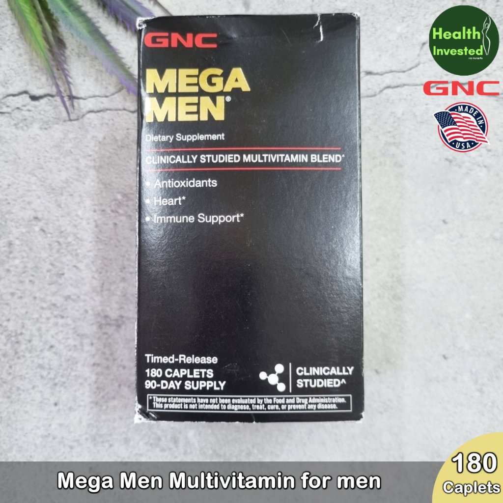  Mega Men Multivitamin for Men Timed Release 180 Caplets วิตามินรวม สำหรับผู้ชาย
