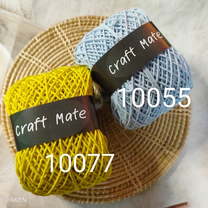 เชือกฟอกย้อมสีขนาด200กรัมแบรนด์CRAFTMADE/นิ่ม/ขนาด2มิล/ชนิดกรอ