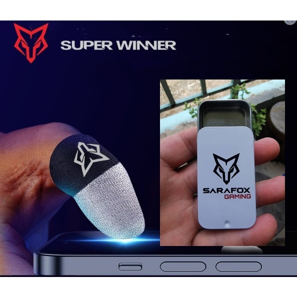 ถุงนิ้วเล่นเกมส์ ถุงมือเล่นเกมส์ แบบไร้ขอบ sarafox V8 พร้อมกล้อง สีขาวสวยงาม  (ของแท้) มีบริการเก็บเงินปลายทาง