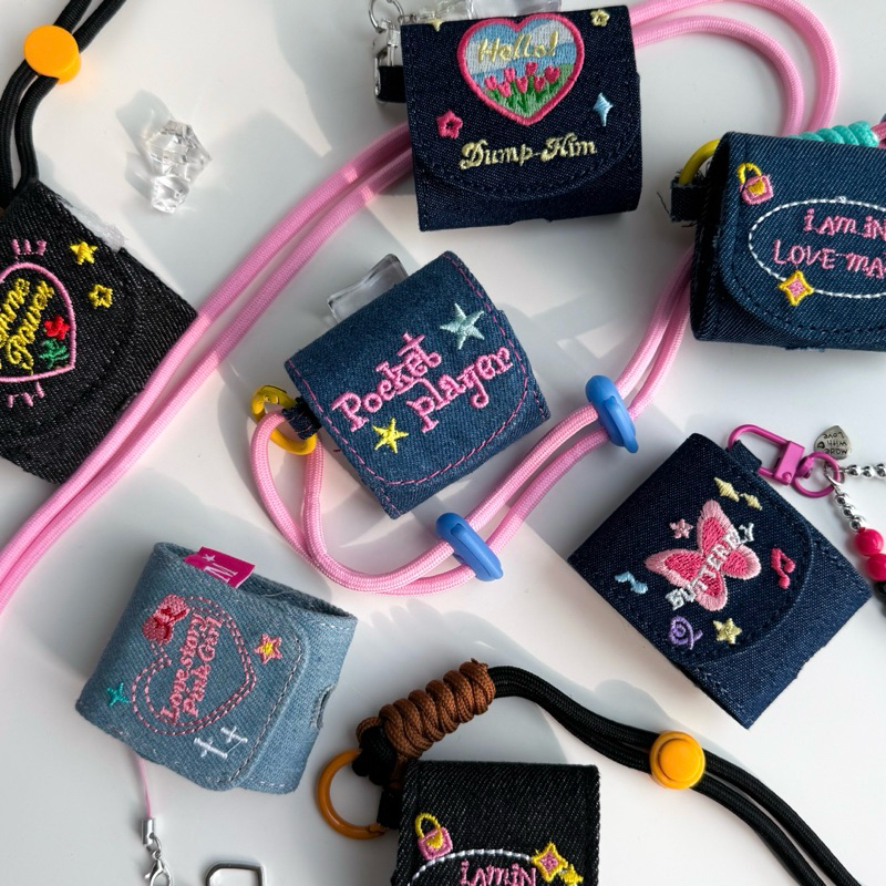 [Gen4] พร้อมส่ง🦋🌹A1S33 รวมกระเป๋ายีนส์ใส่แอร์พอด LoveMaze สำหรับ AirPods Pro,Gen1,2,3,Pro2 เคสยีนส์ เคสผ้า กระเป๋าหูฟัง
