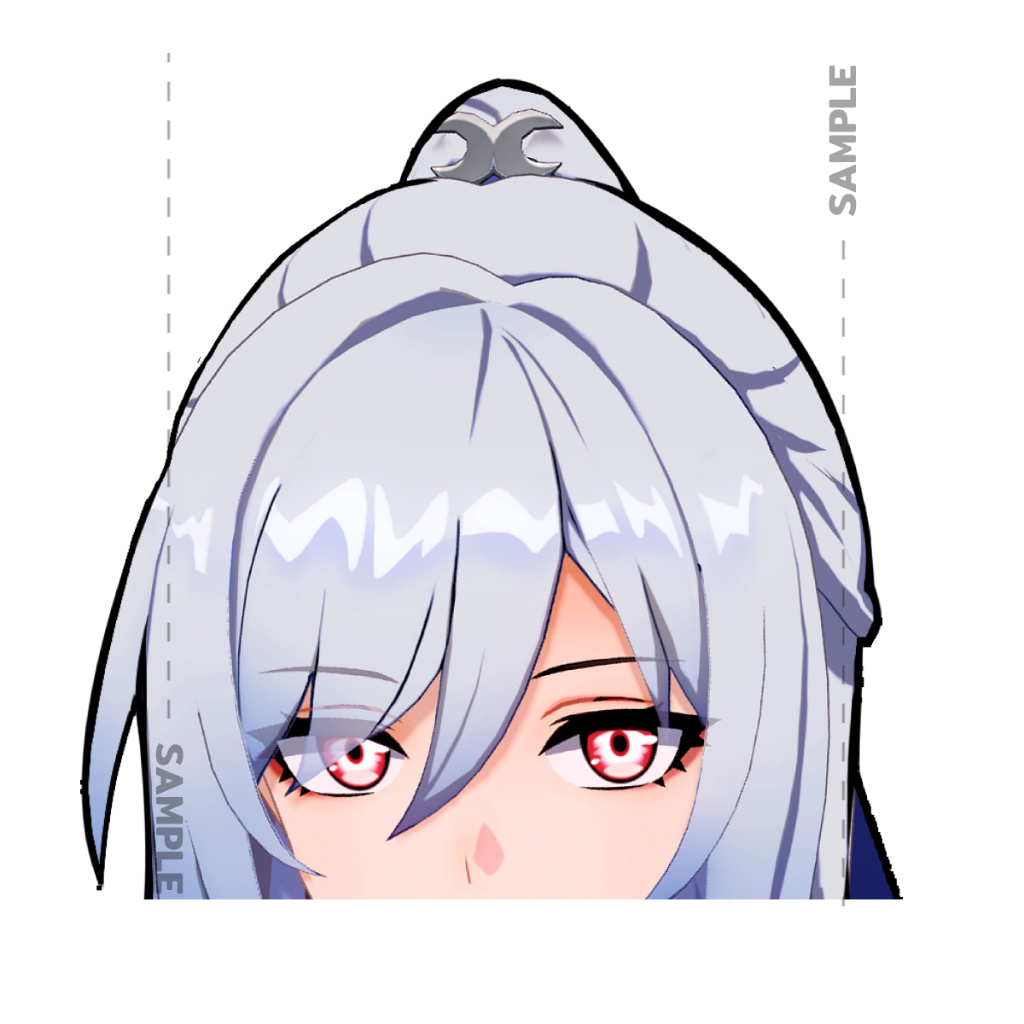 jingliu สติ๊กเกอร์ 2 แผ่น honkai star rail Stickers Peeker jingliu Star rail