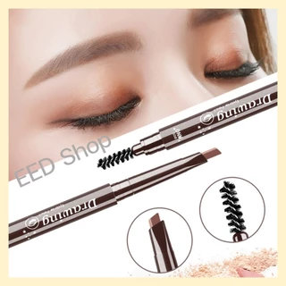 ดินสอเขียนคิ้ว กันน้ำ สีน้ำตาลเข้มธรรมชาติ Double eyebrow มีให้เลือก 5 สี