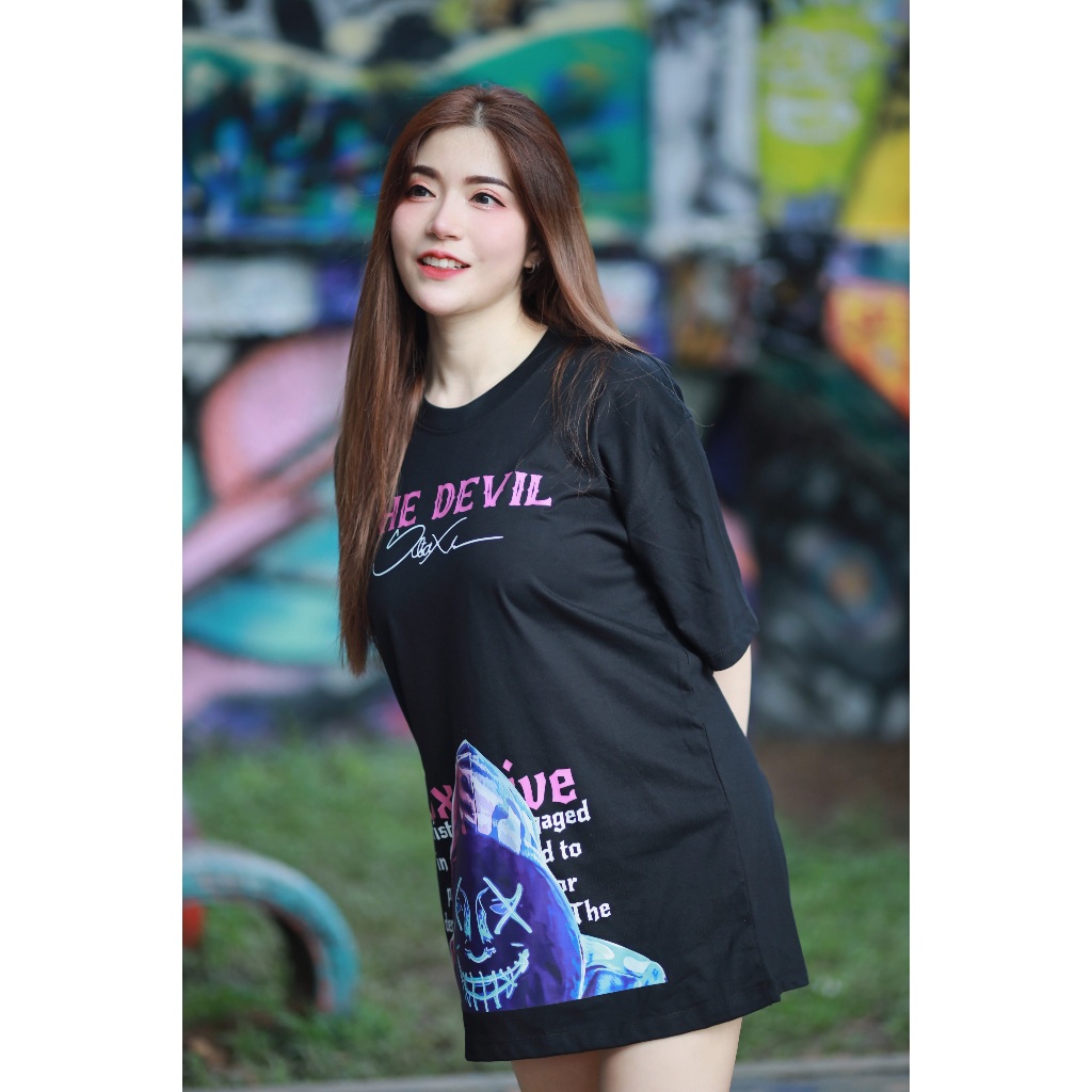 (พร้อมส่ง)เสื้อยืด The Devil Exclusive ผ้า Cotton เกรดส่งออก S53