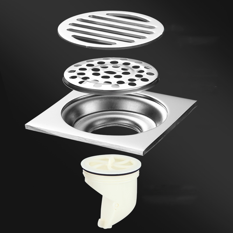 【Good_luck1】ตะแกรงระบายน้ำ ท่อระบายน้ําซ้าย/ท่อระบายน้ำติดผนังชิดมุม/ตะแกรงท่อระบายน้ำ SUS304 - รูปที่ 2