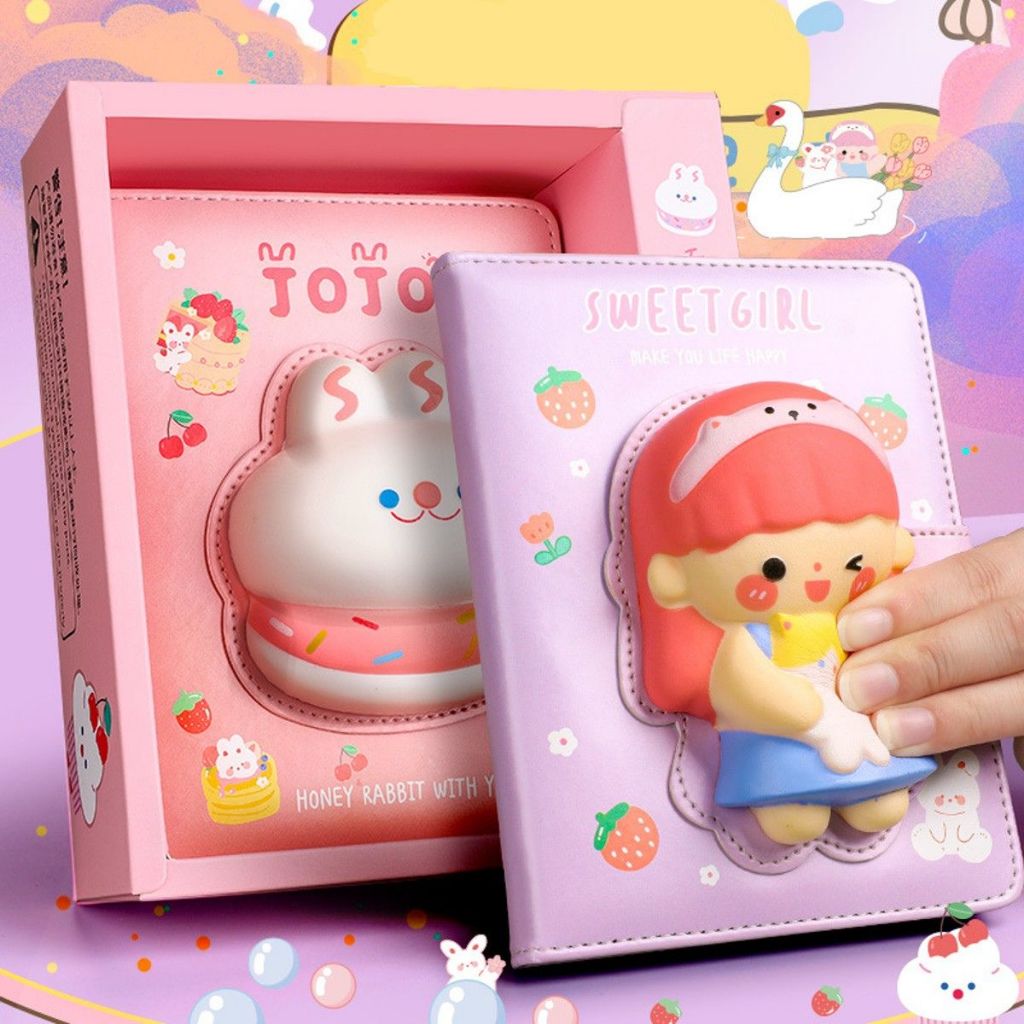 สมุดโน๊ต 3D สกุชชี่ A5 100แผ่น นุ่มนิ่ม น่ารัก คลายเครียด