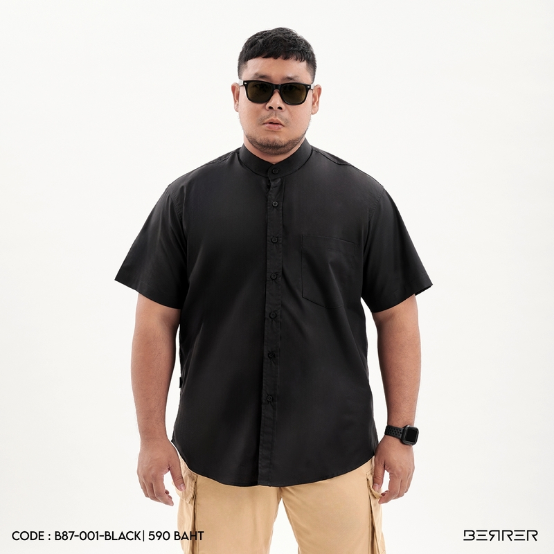 เสื้อเชิ้ตคอจีนแขนสั้น ไซซ์ใหญ่ [BERRER OFFICIAL STORE]
