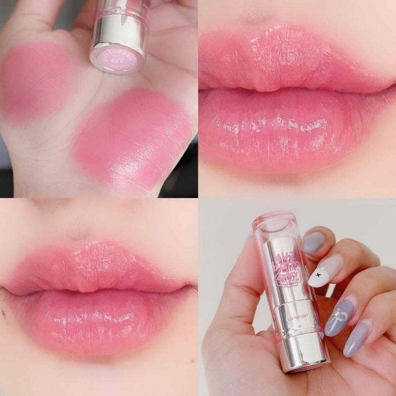 ลิปบาล์ม 4U2 สี07 ชมพูม่วง เกาหลีเกาใจ บำรุงปากชุ่มชื้นดีแถมสีน่ารักแนะนำเลย เนื้อเบาไม่หนึบปาก