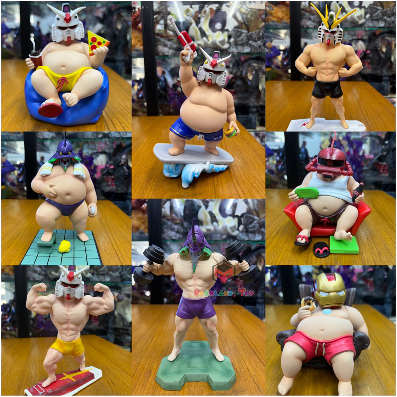 พร้อมส่งที่ไทย กันดั้มอ้วน ไอรอนแมนอ้วน รวมฮิตหุ่นยนต์กันดั้มอ้วน Gundam Fat สินค้าสวยตรงปก มีคุณภาพ