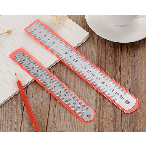 ไม้บรรทัดเหล็ก ฟุตเหล็ก 15 ซม. และ 20 ซม.