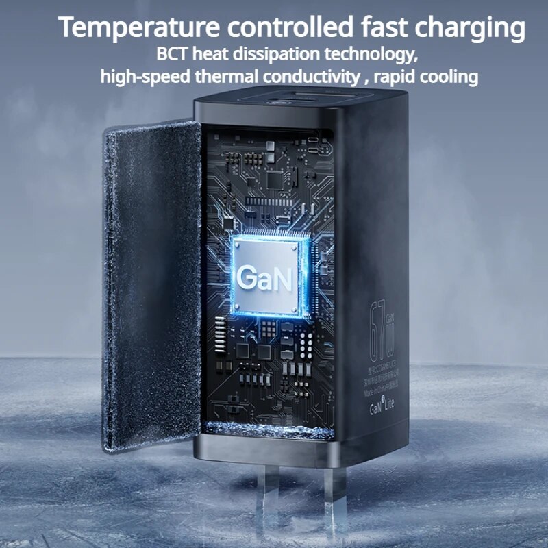 หัวชาร์จ GaN3 Lite Quick Charger Baseus 67W (สินค้าแท้ 100%) ราคา ถูกที่สุด ดีลบีเคเค แกลเลอรีภาพที่ 4