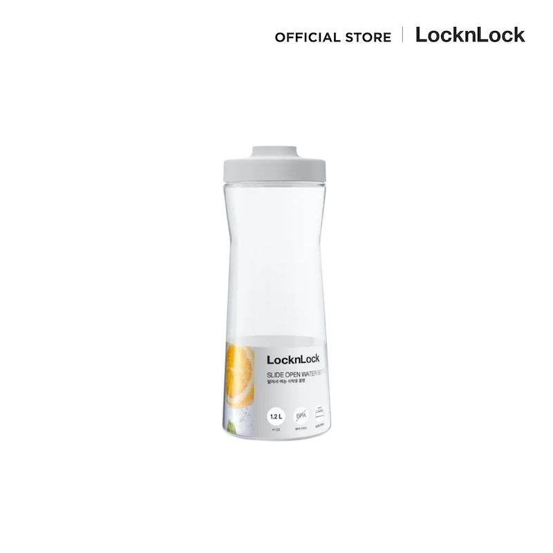 LocknLock กระบอกน้ำพลาสติกฝาสไลด์ Slide Open Bottle ความจุ 1.2 L. รุ่น HAP823