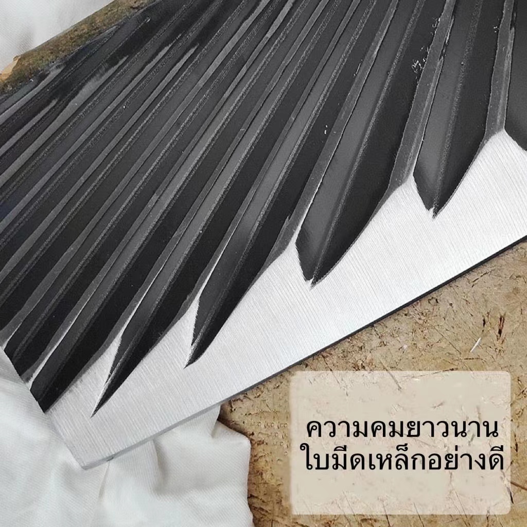 มีดเชฟการตัดก่อนและหลังมีดแมเชเต้มีดแล่กระดูก มีดแล่เนื้อ มีดอีโต้ ด้ามมีลวดลาย จับถนัดมือ และคมมาก - รูปที่ 5