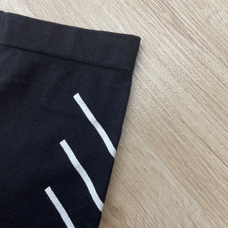 กางเกงเลกกิ้ง ขาวยาว ดำล้วน ดำแถบข้าง ผ้าทอ คอตตอนผสมสเปนเด็กซ์ ทรงรัดรูป ยืดตามรูปร่าง k004-905# - รูปที่ 6